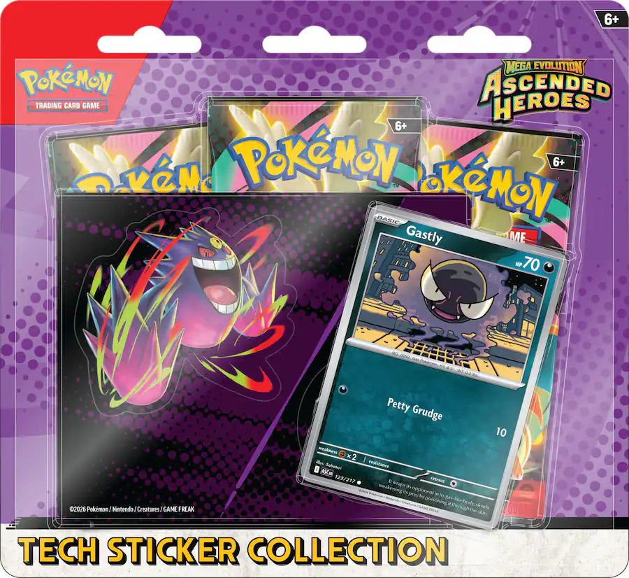 Pokemon TCG Mega Evolution Ascended Heroes Tech Sticker Collection (style may vary)