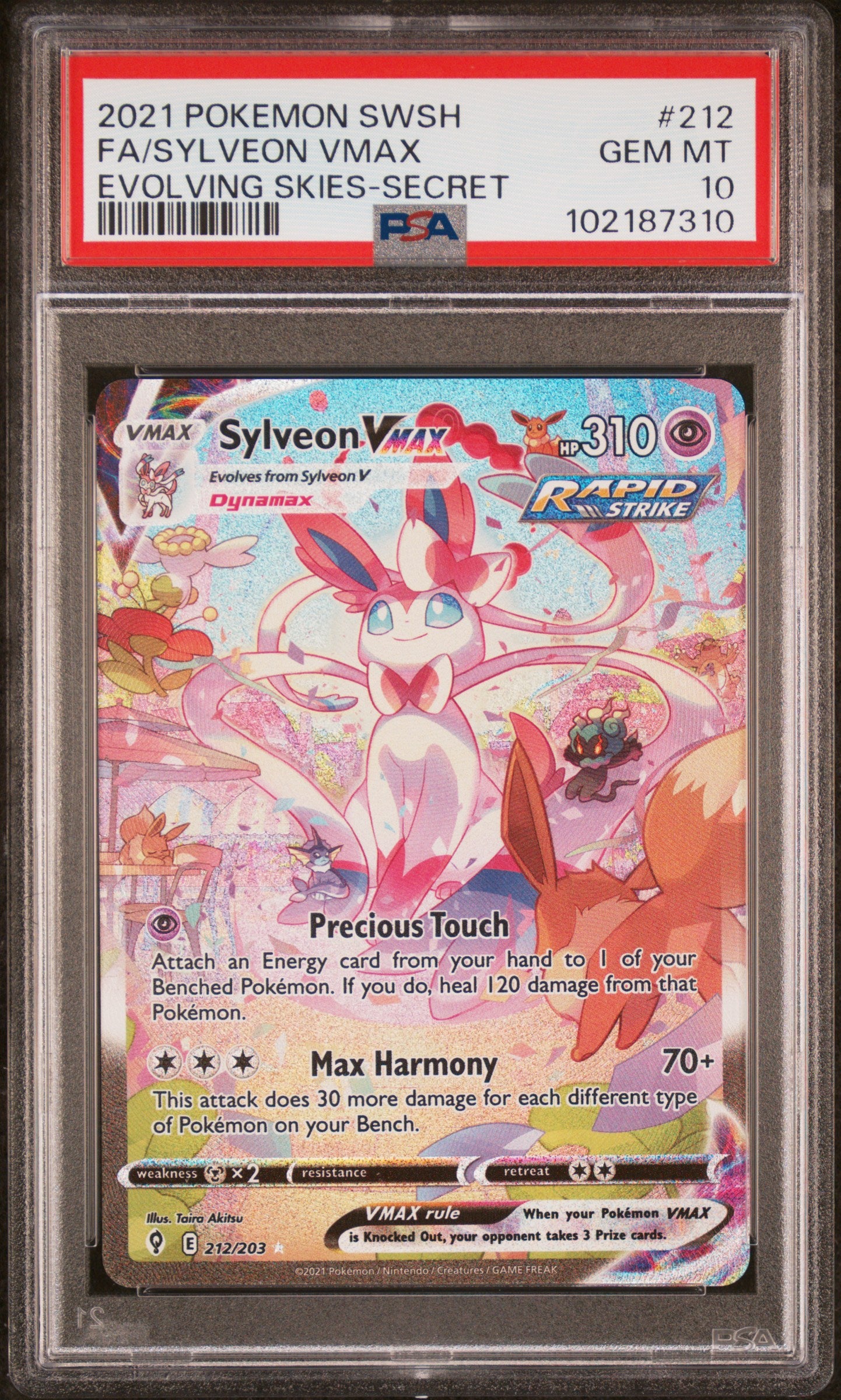 PSA10- Sylveon vmax -#212