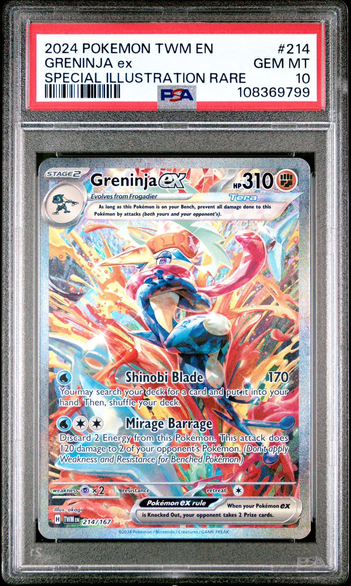 PSA10- greninja ex -#214 (9799)