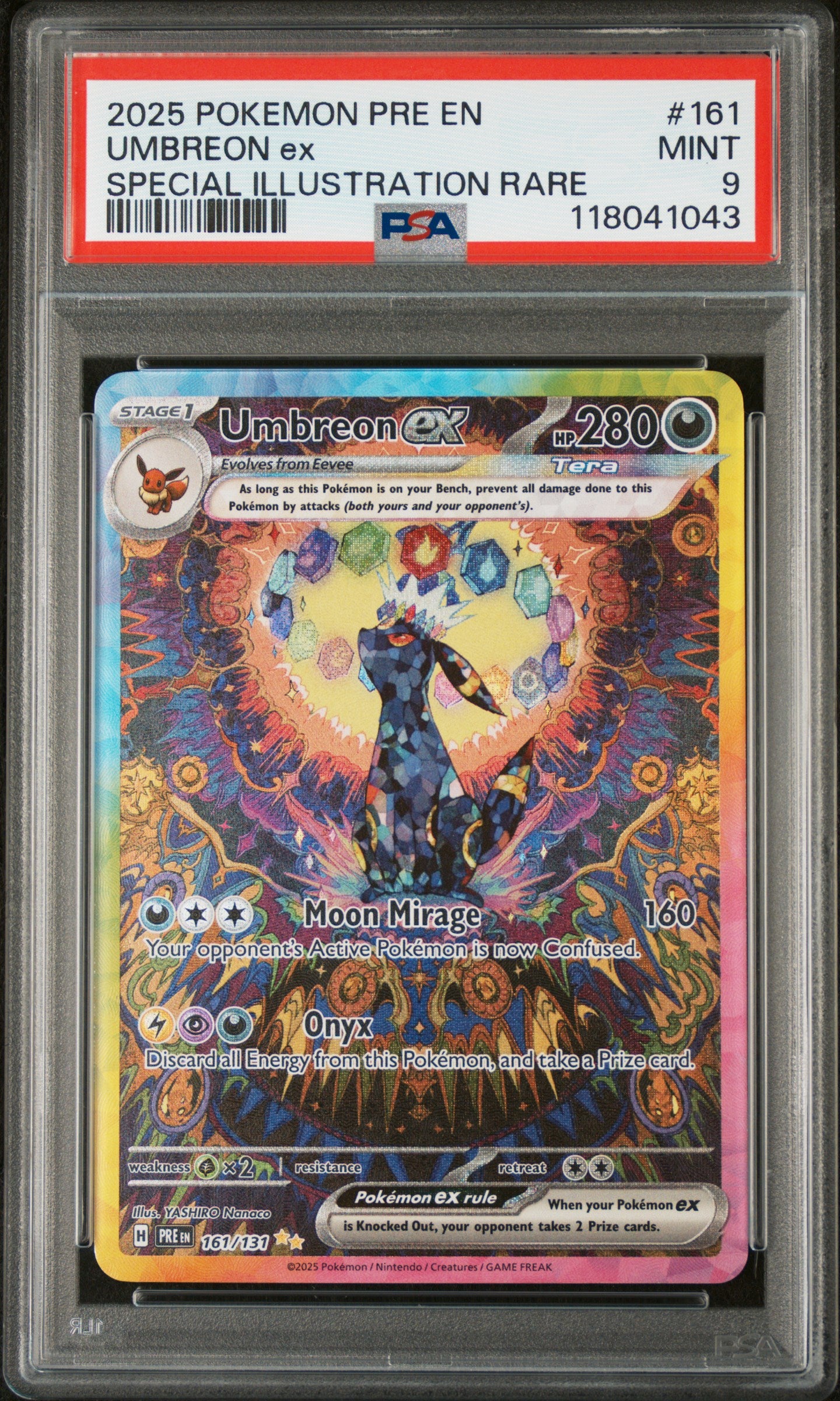 PSA9- umbreon ex -#161