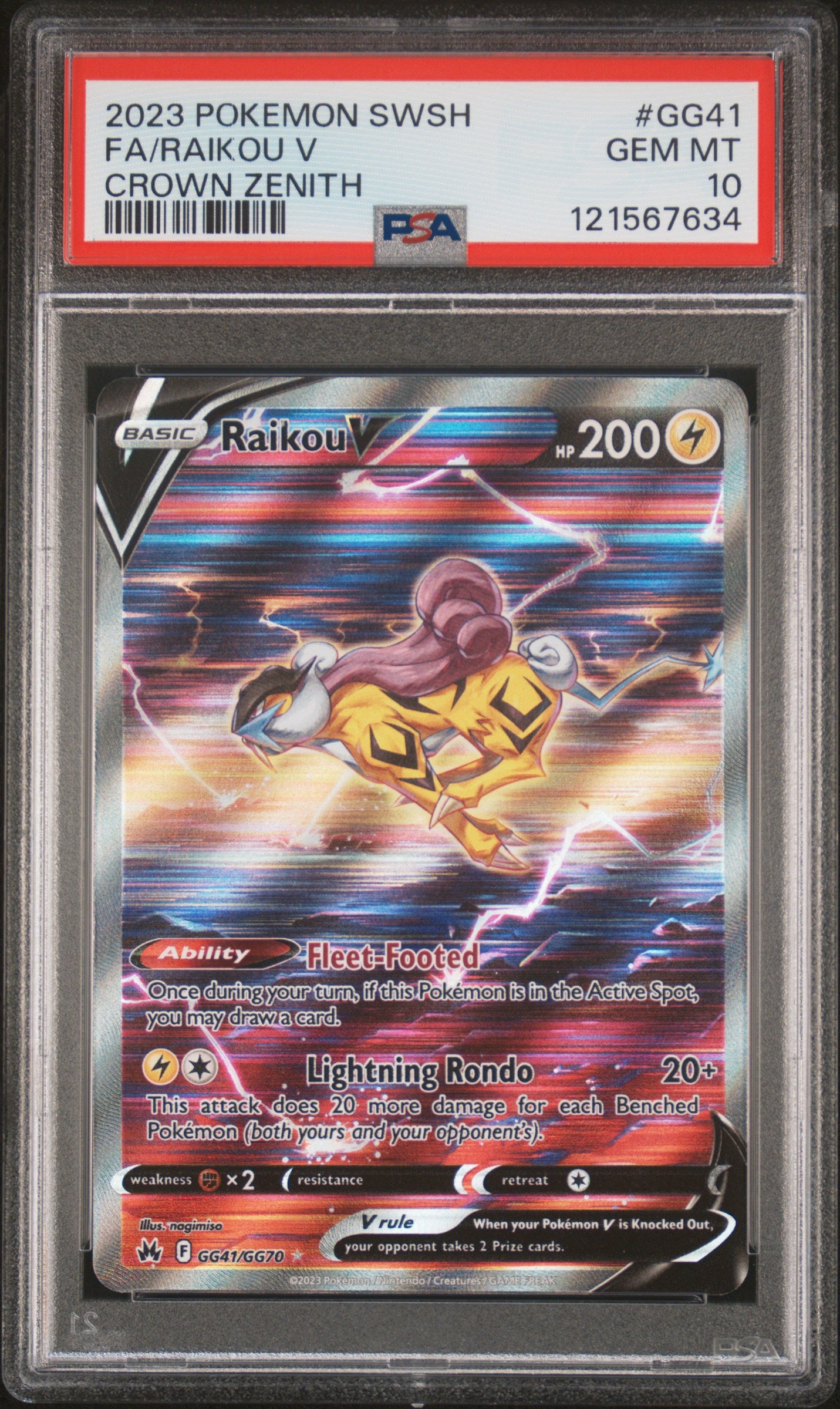 PSA10- Raikou v -#GG41