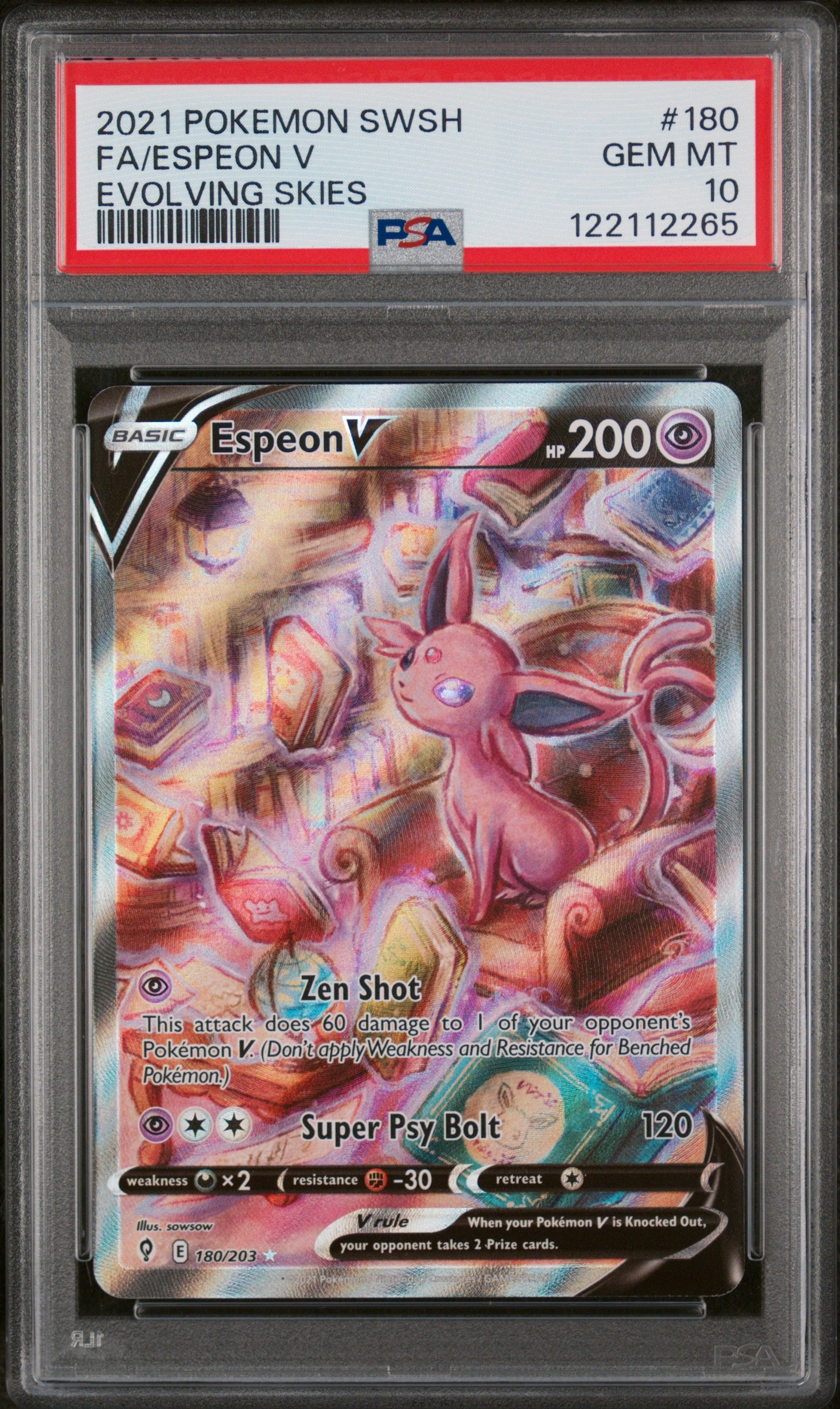 PSA10- Espeon v -#180