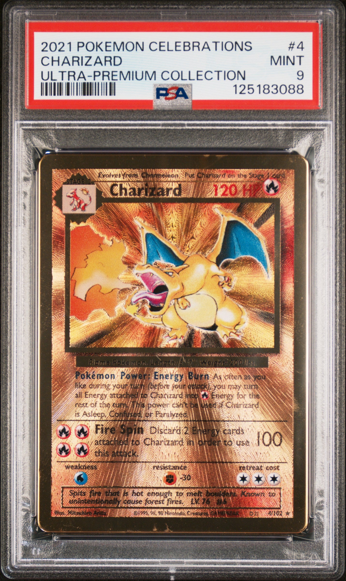 PSA9- Charizard -#4 (3088)