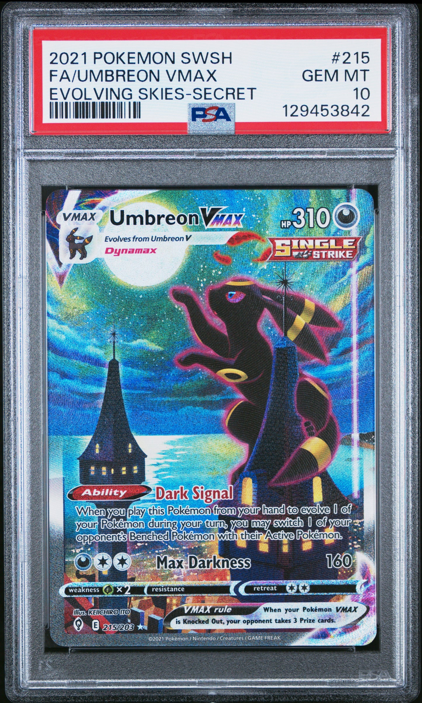 PSA10- umbreon vmax -#215