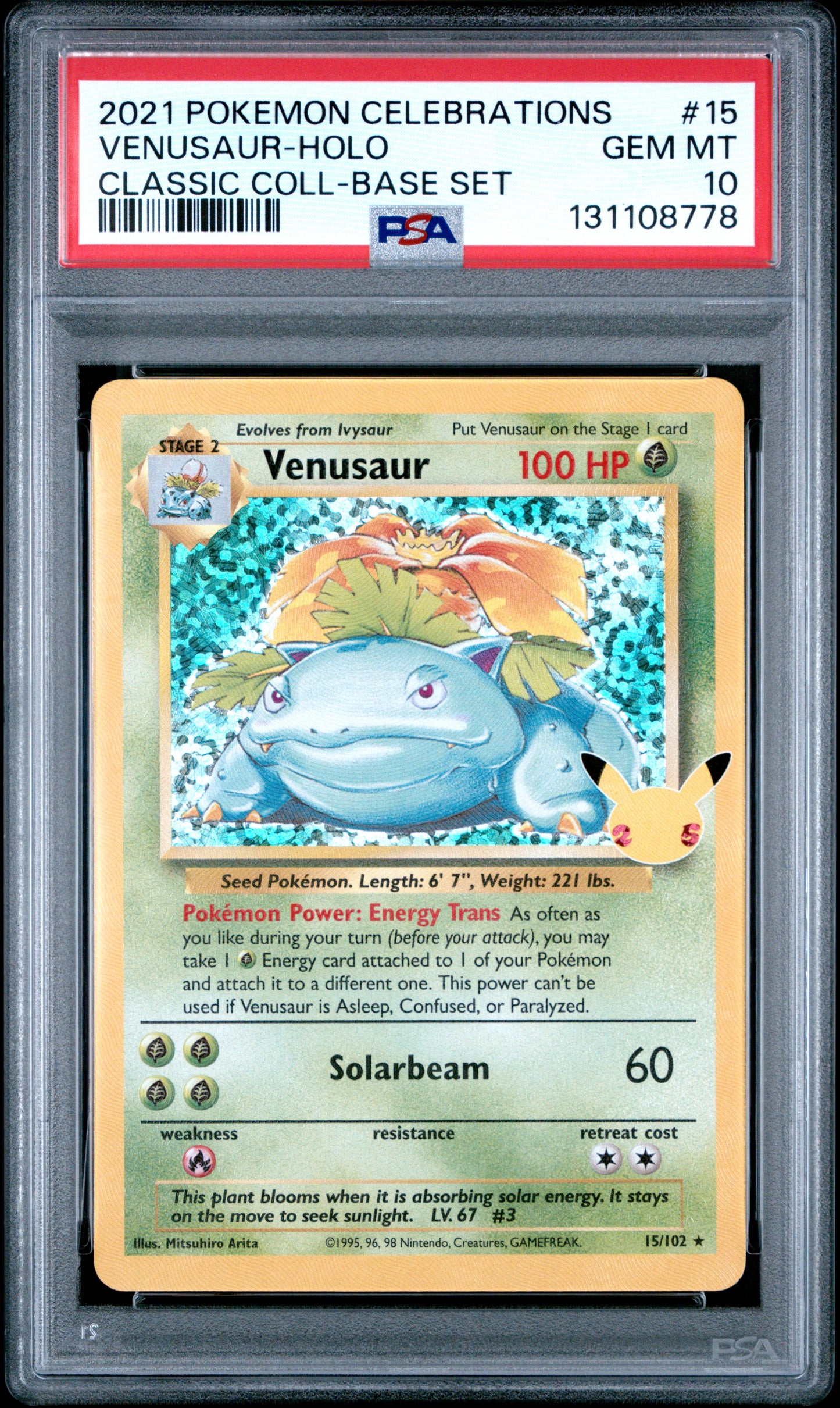 PSA10- venusaur -#15