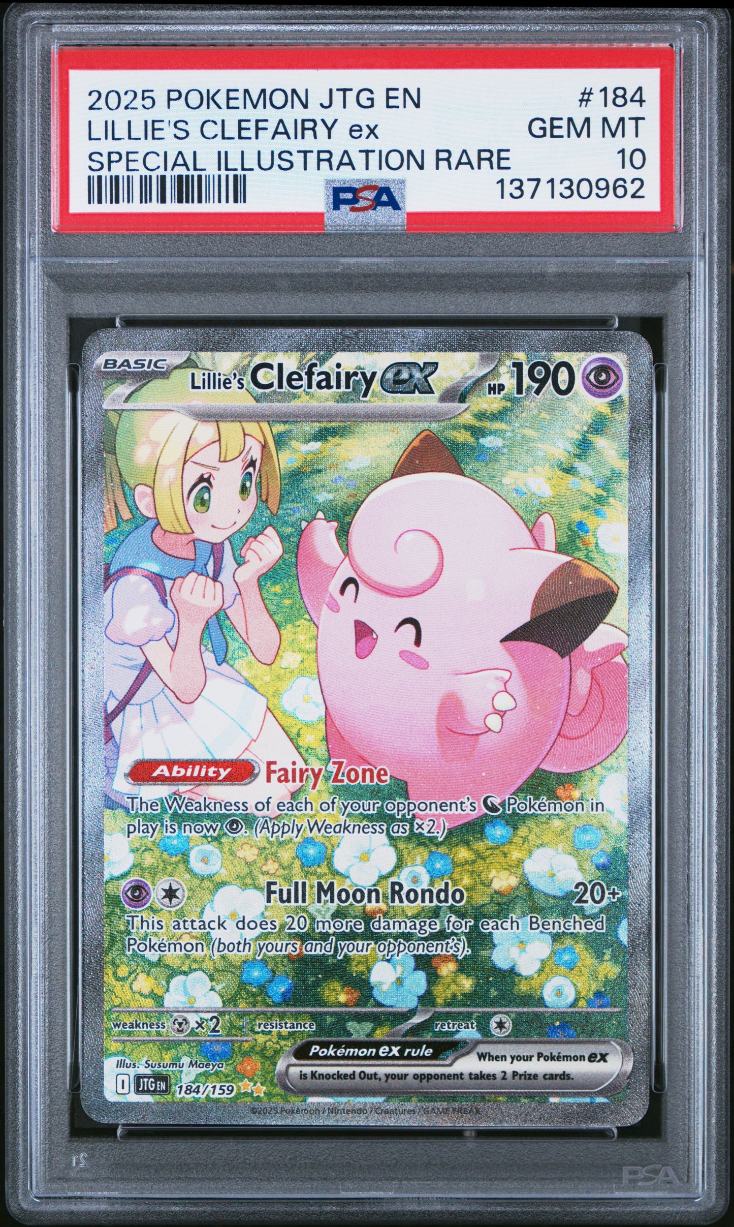PSA10- lillie's clefairy ex -#184