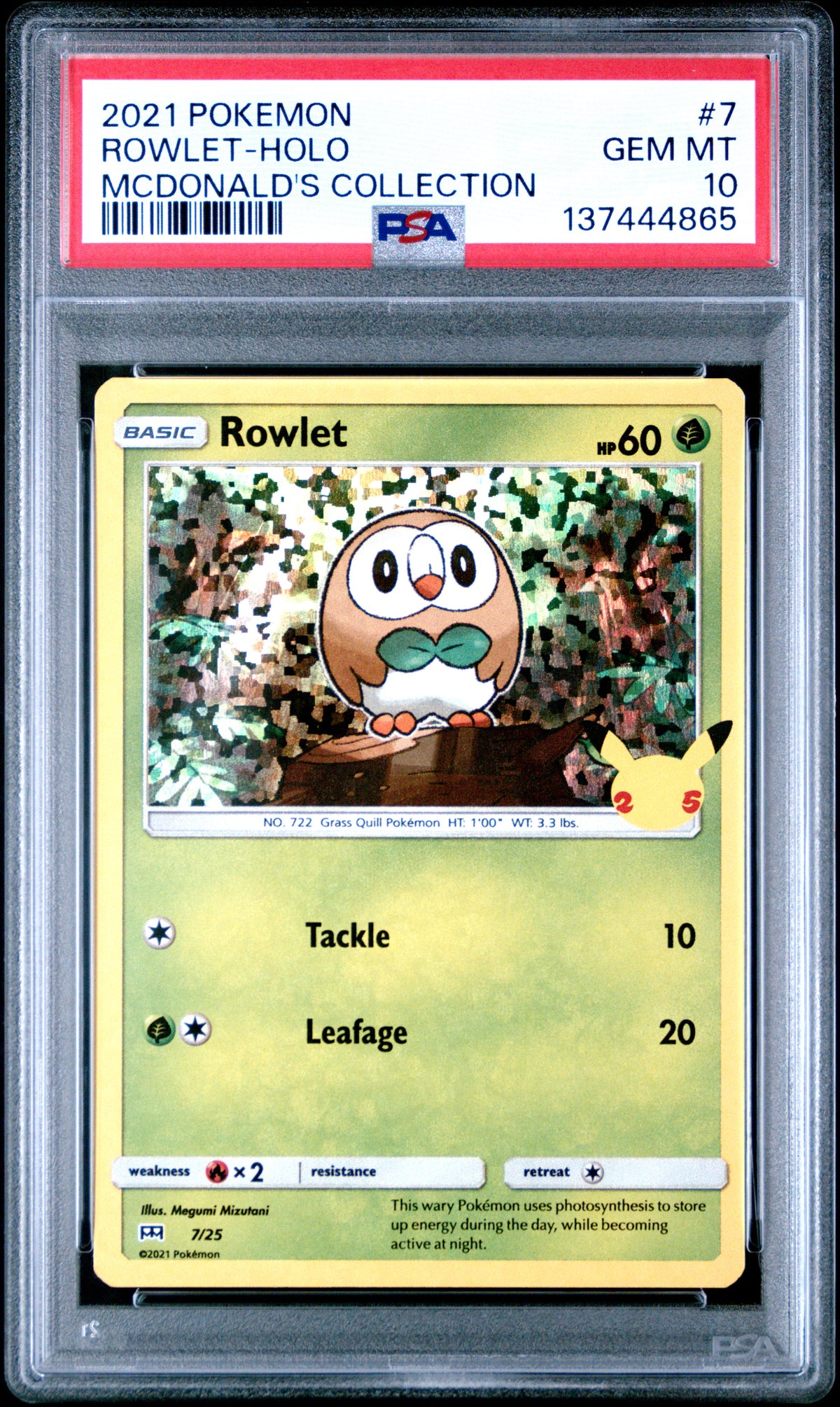 PSA10- rowlet -#7