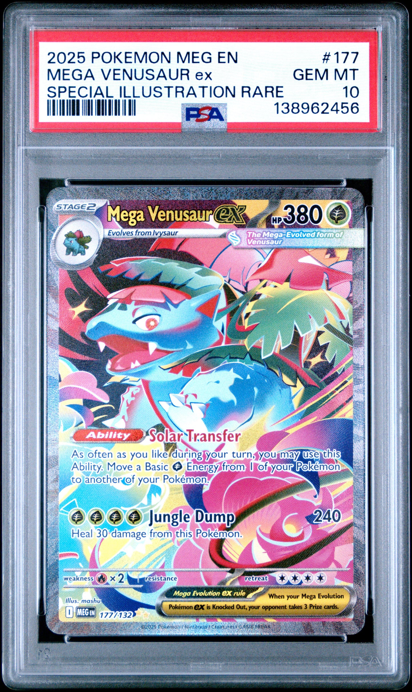PSA10- mega venusaur ex -#177