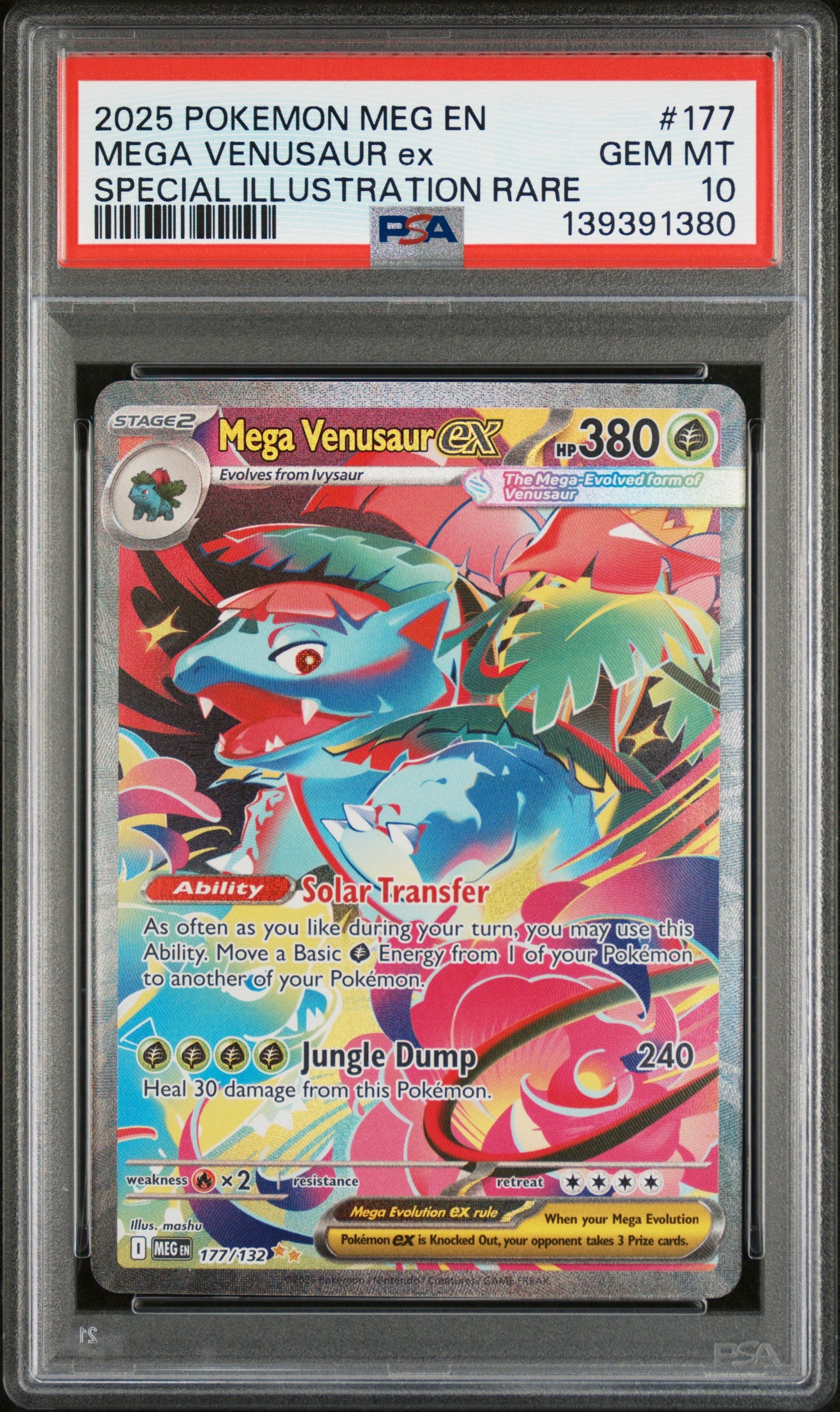 PSA10- mega venusaur ex -#177