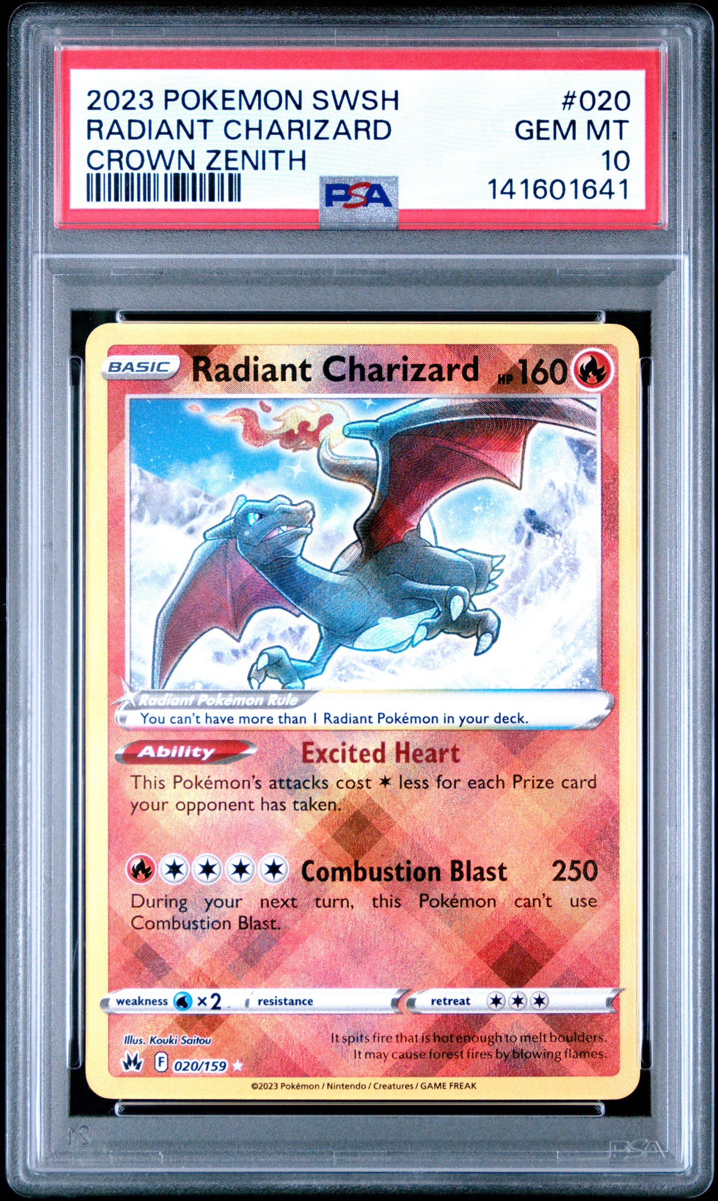 PSA10- radiant charizard -#020