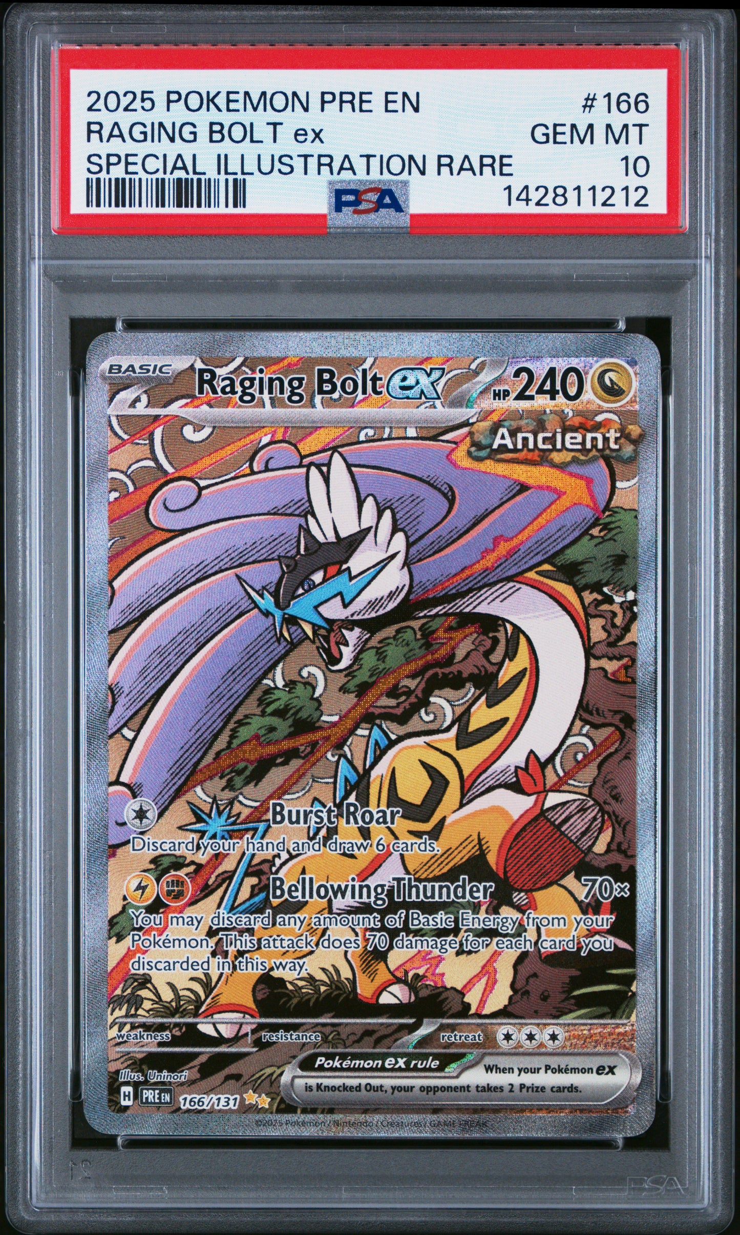 PSA10- raging bolt ex -#166