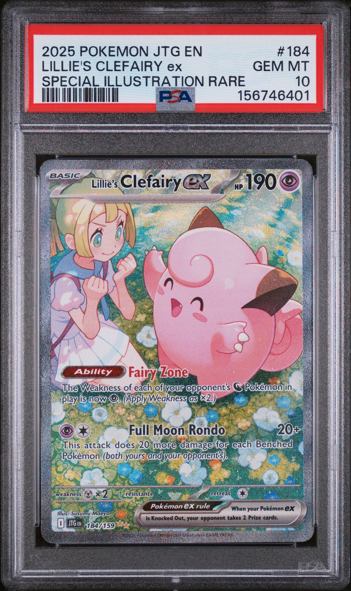 PSA10- lillie's clefairy ex -#184