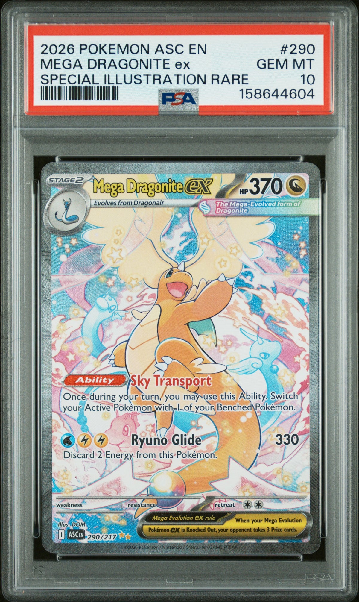 PSA10- mega dragonite ex -#290