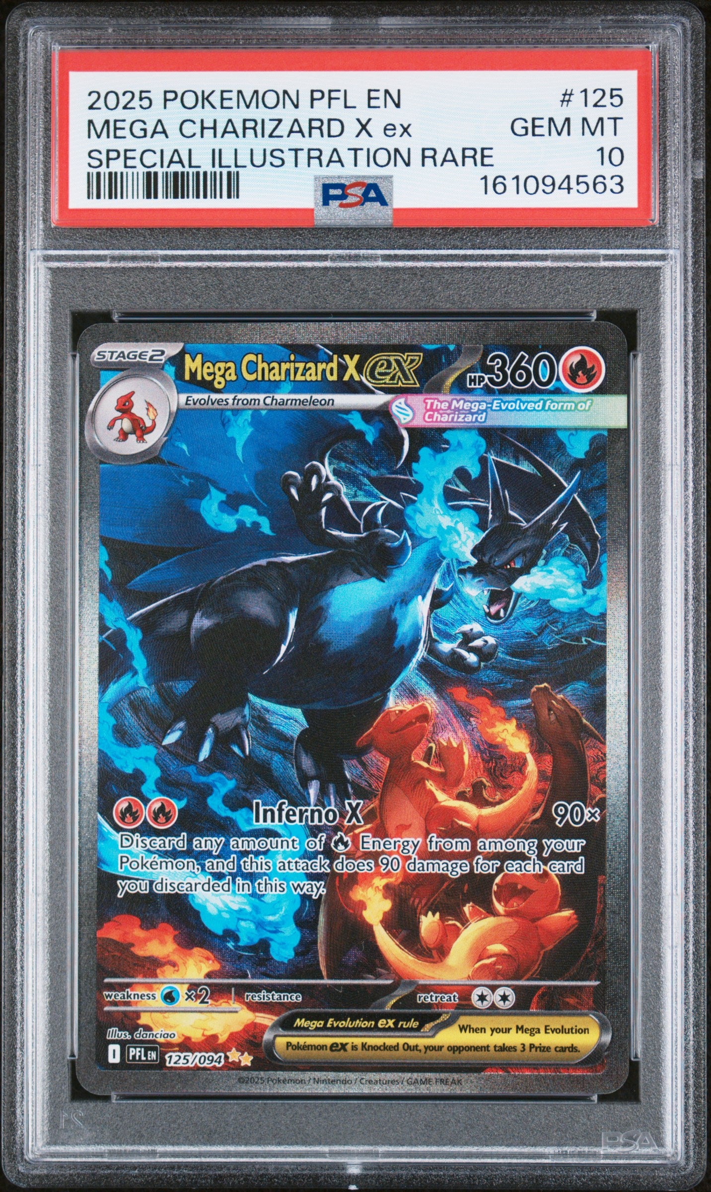PSA10- mega charizard x ex -#125