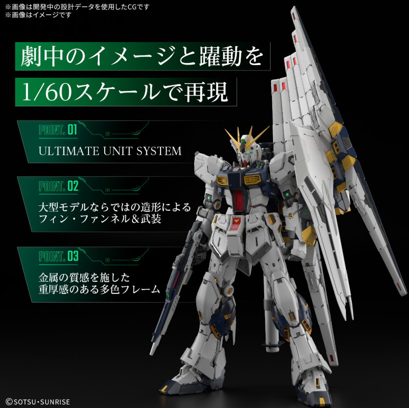 PG Unleashed 1/60 Nu Gundam * PRE ORDER *(04/30/2026)
