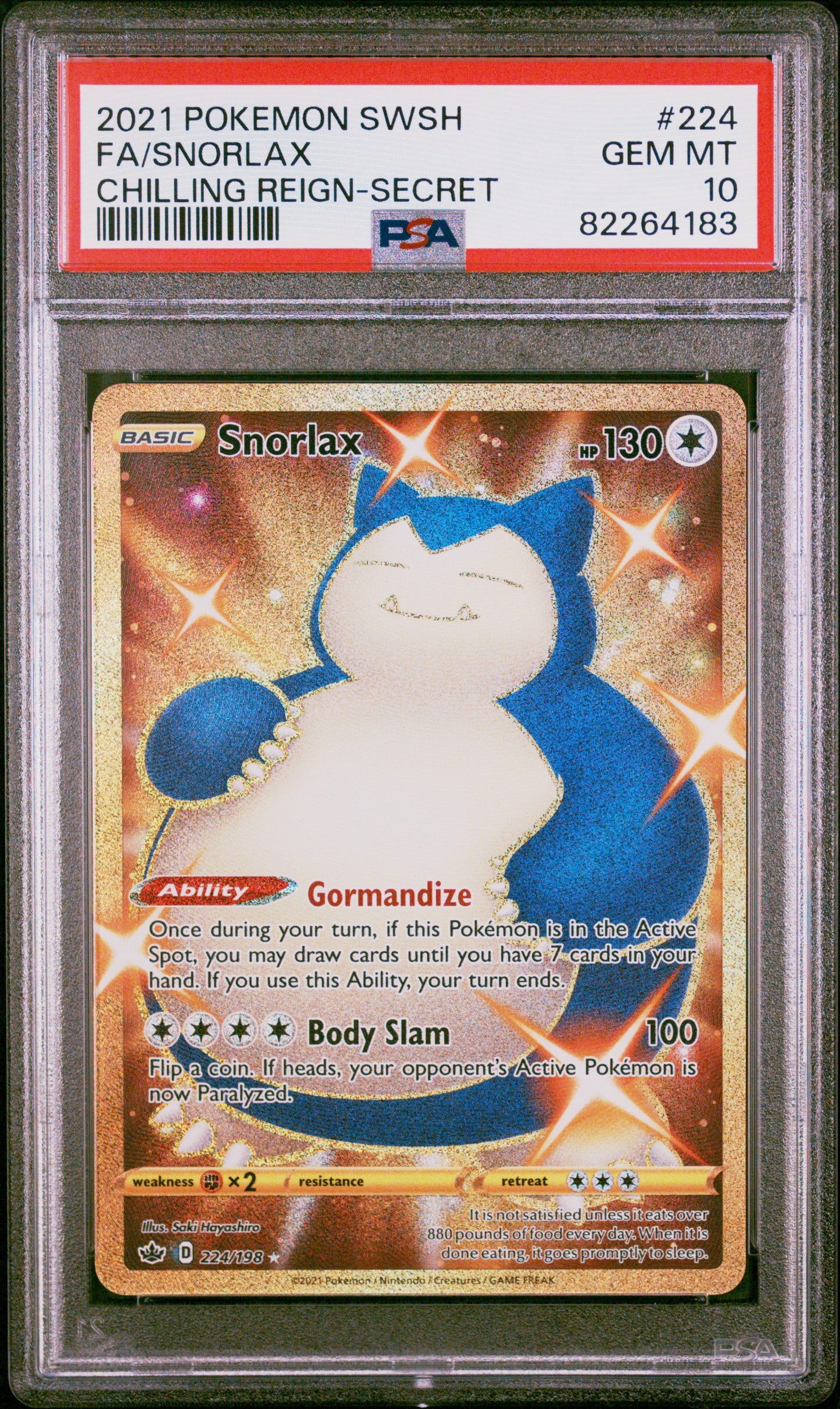 PSA10- snorlax -#224