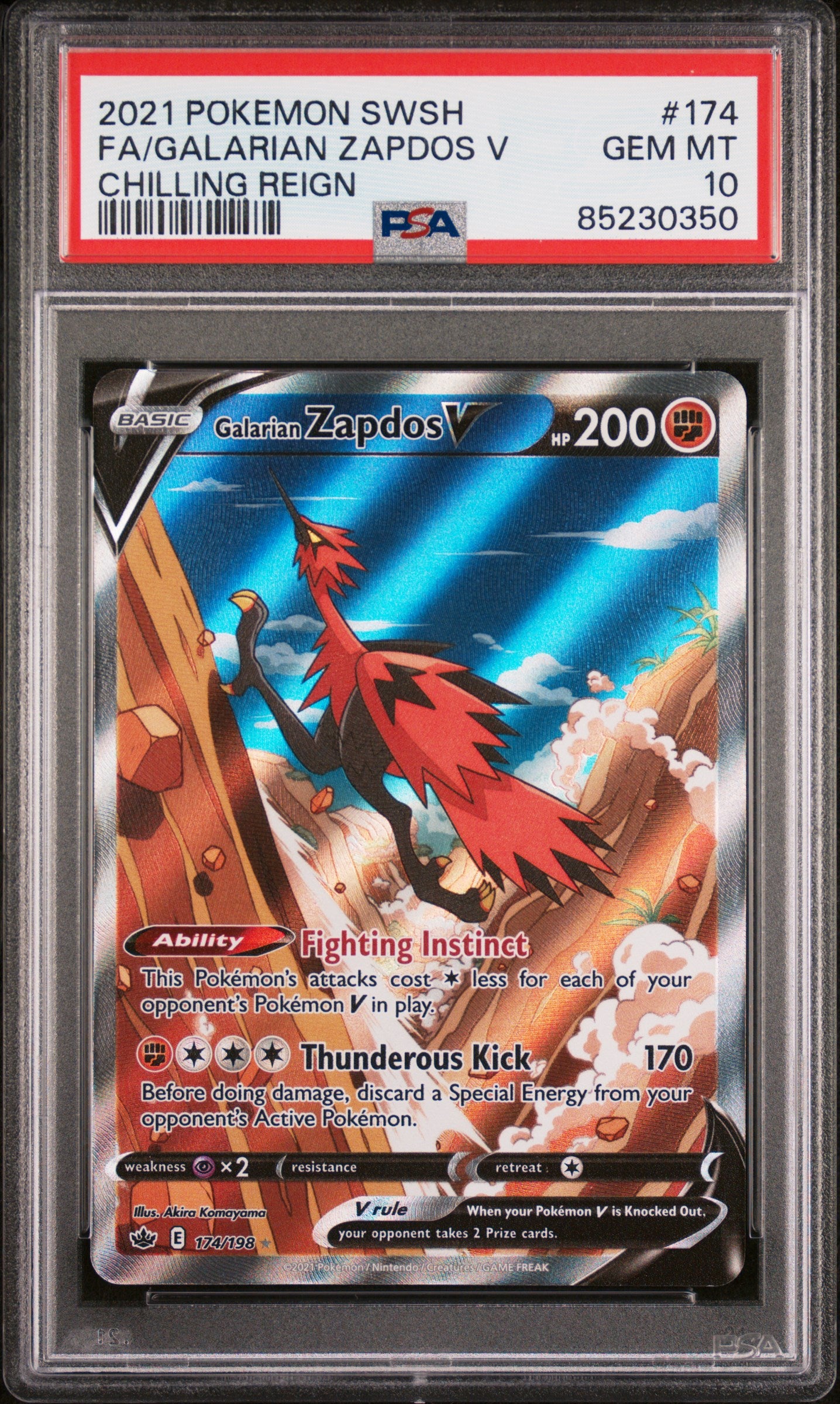 PSA10- galarian zapdos v -#174