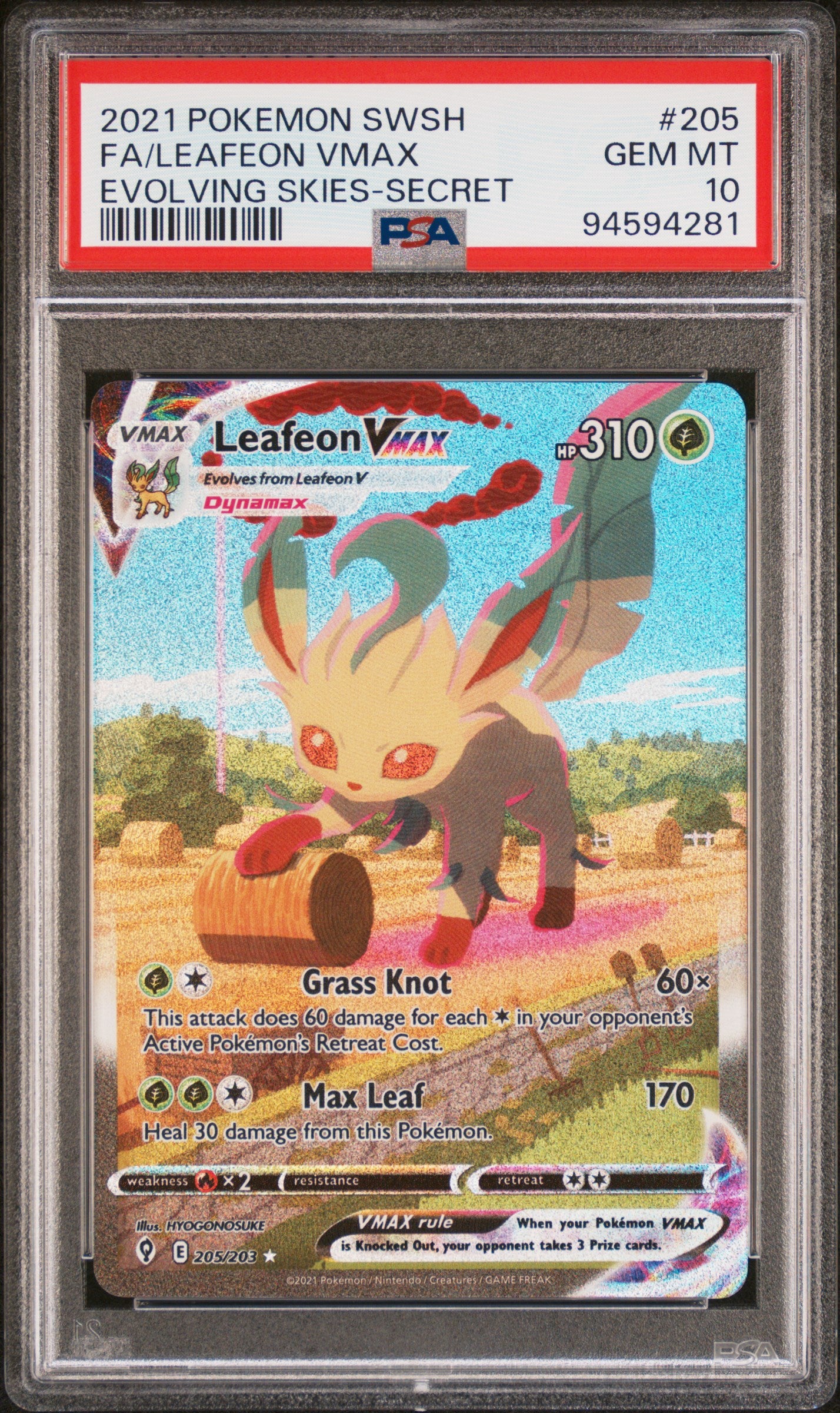 PSA10- Leafeon vmax -#205