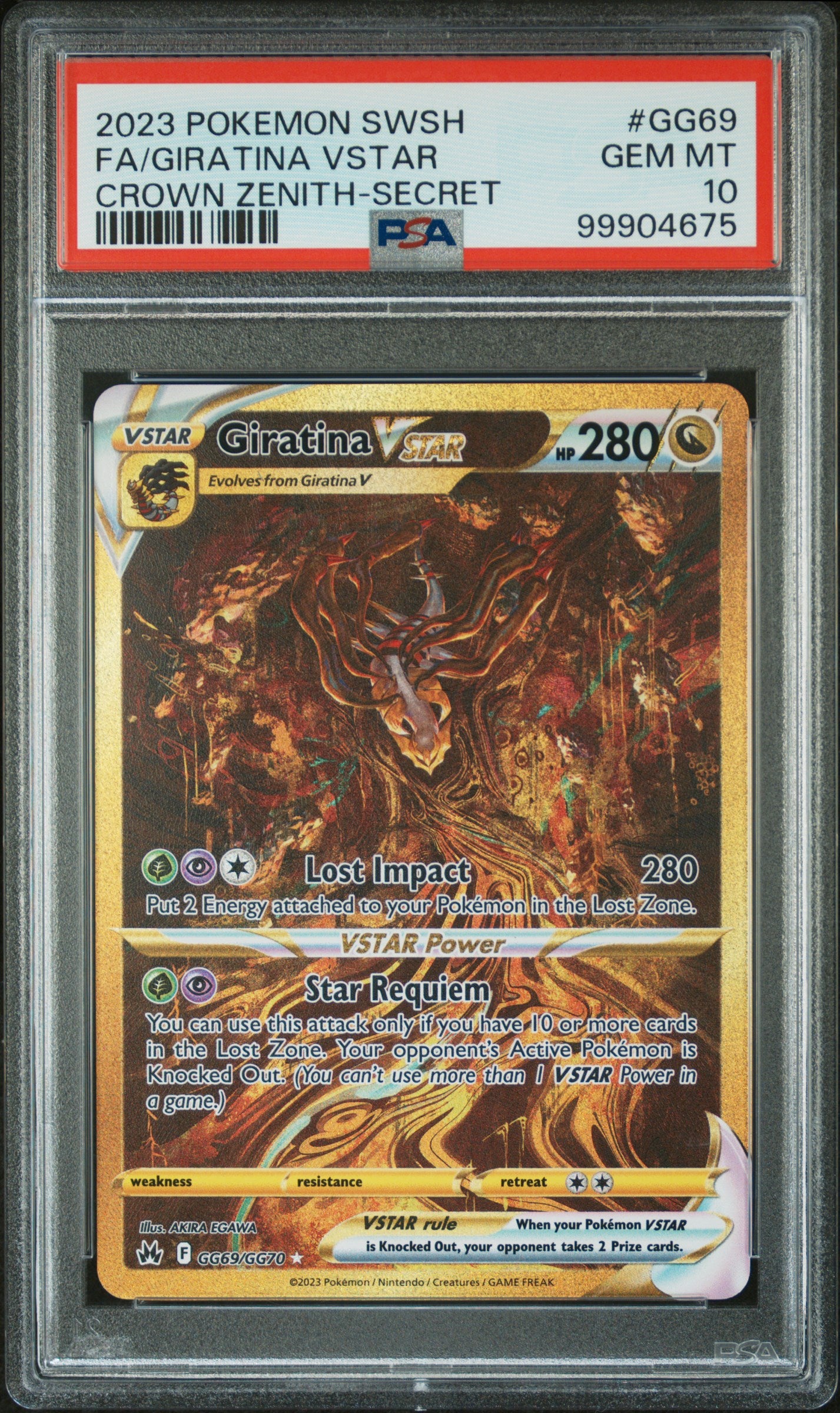 PSA10- giratina vstar -#GG69