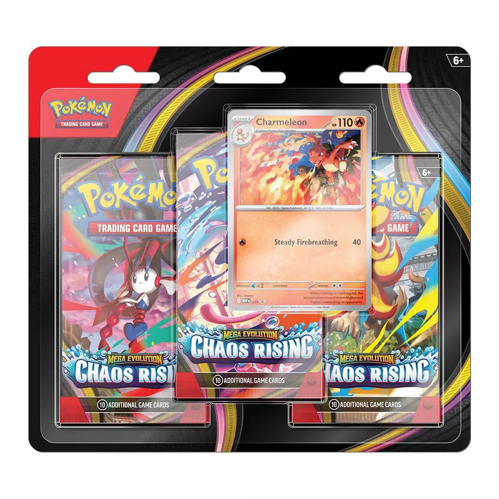 Pokemon TCG ME04 Chaos Rising 3 Pack Blister (STYLE MAY VARY)