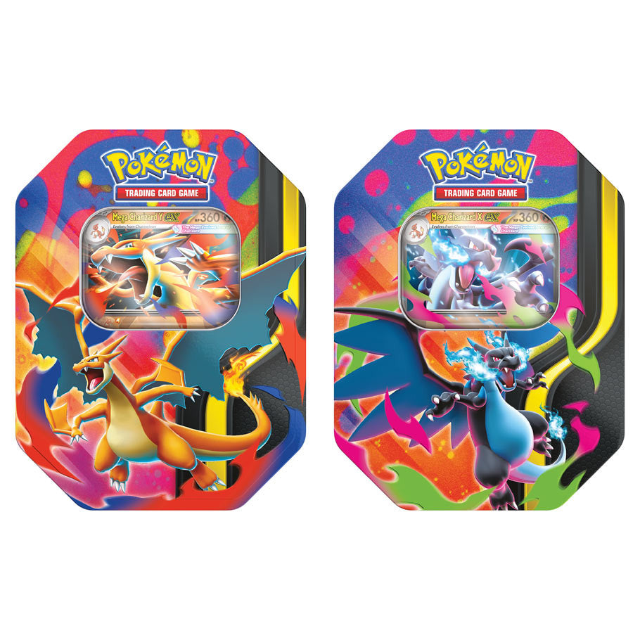 Pokemon TCG Mega Charizard Tin (STYLE MAY VARY)