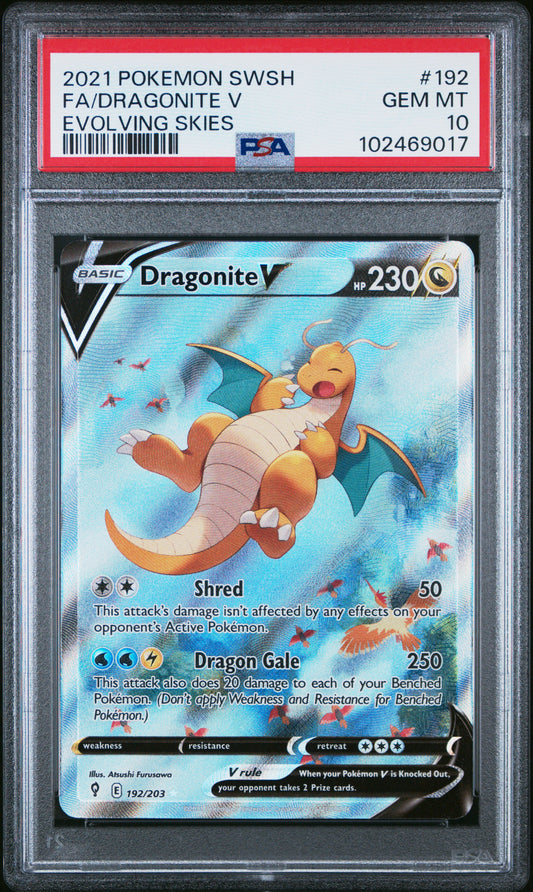PSA10- dragonite v -#192 （9017）