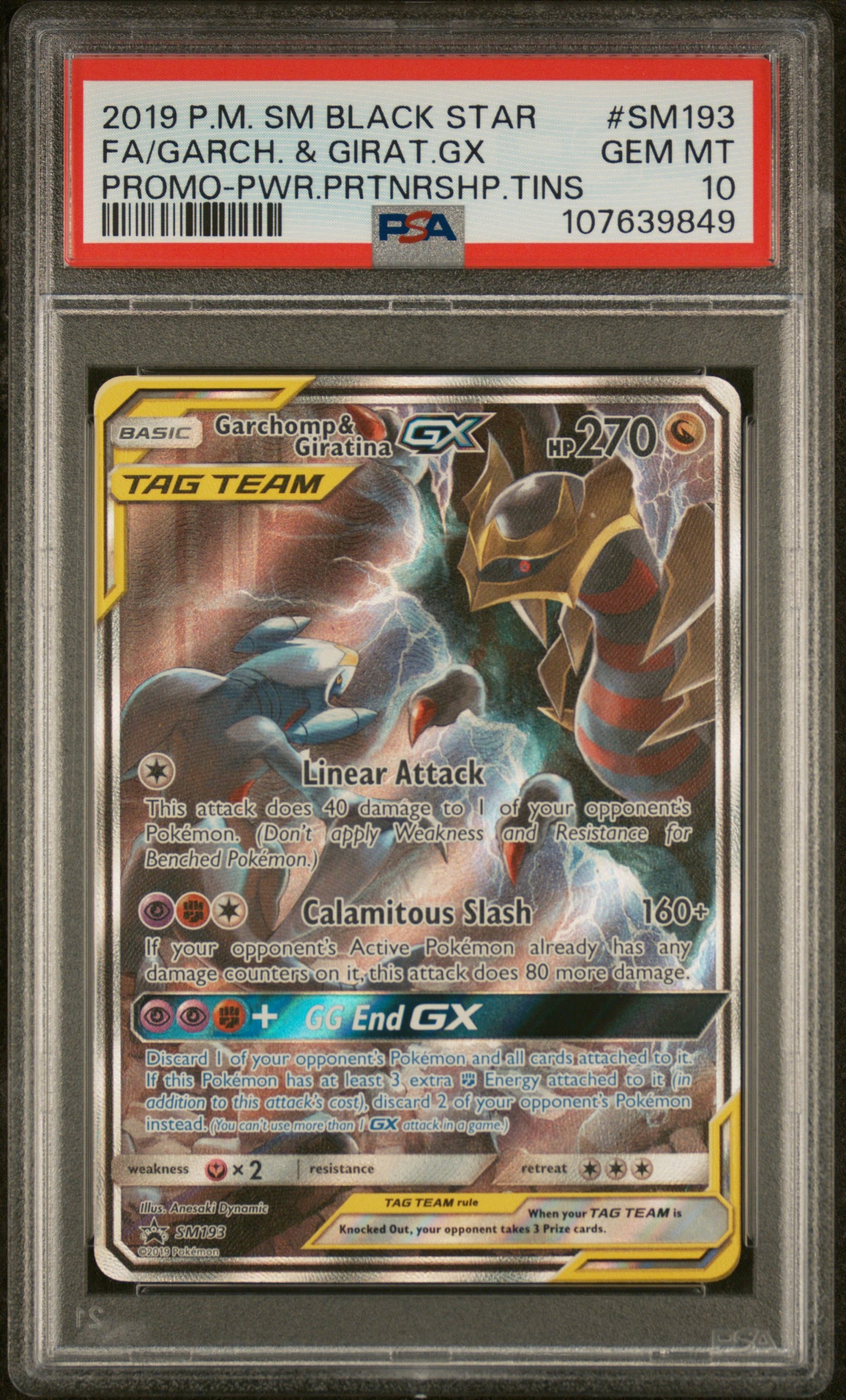 PSA10- garchomp & giratina gx -#SM193