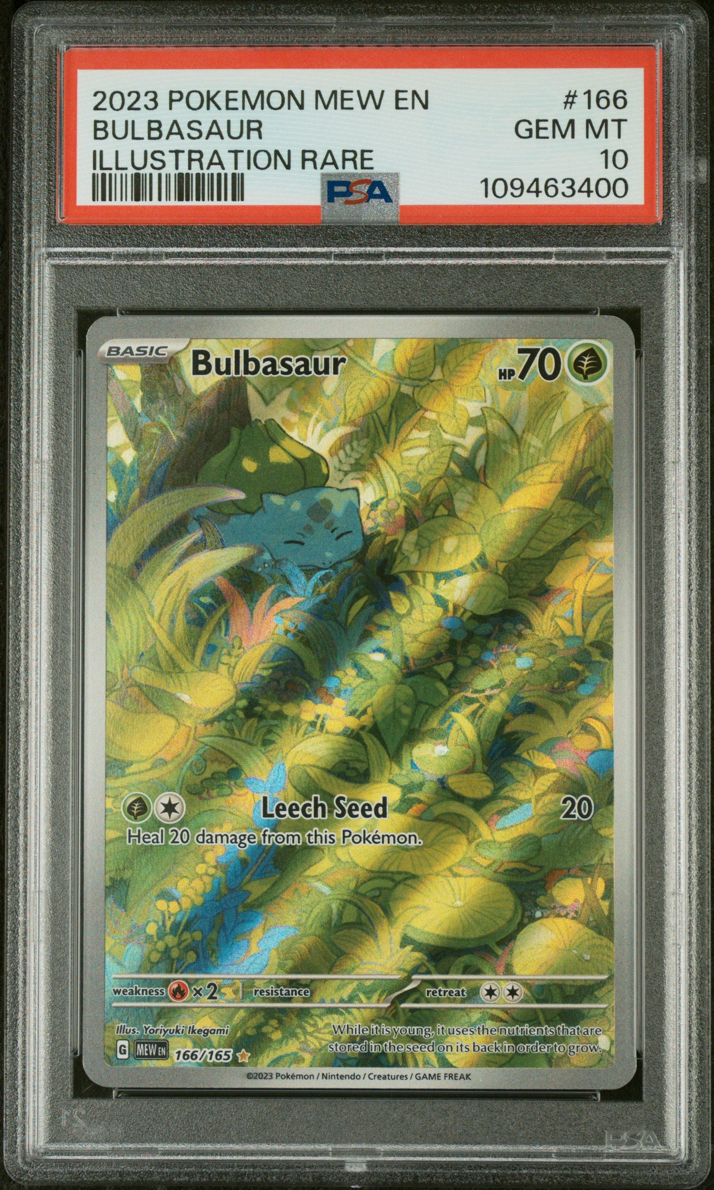 PSA10- bulbasaur -#166