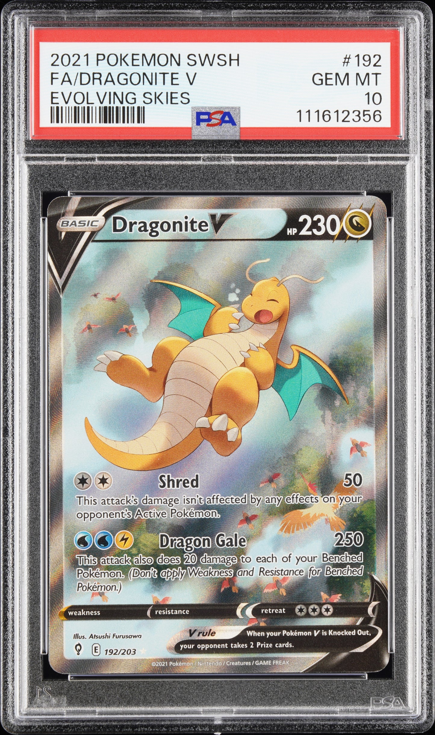 PSA10- dragonite v -#192