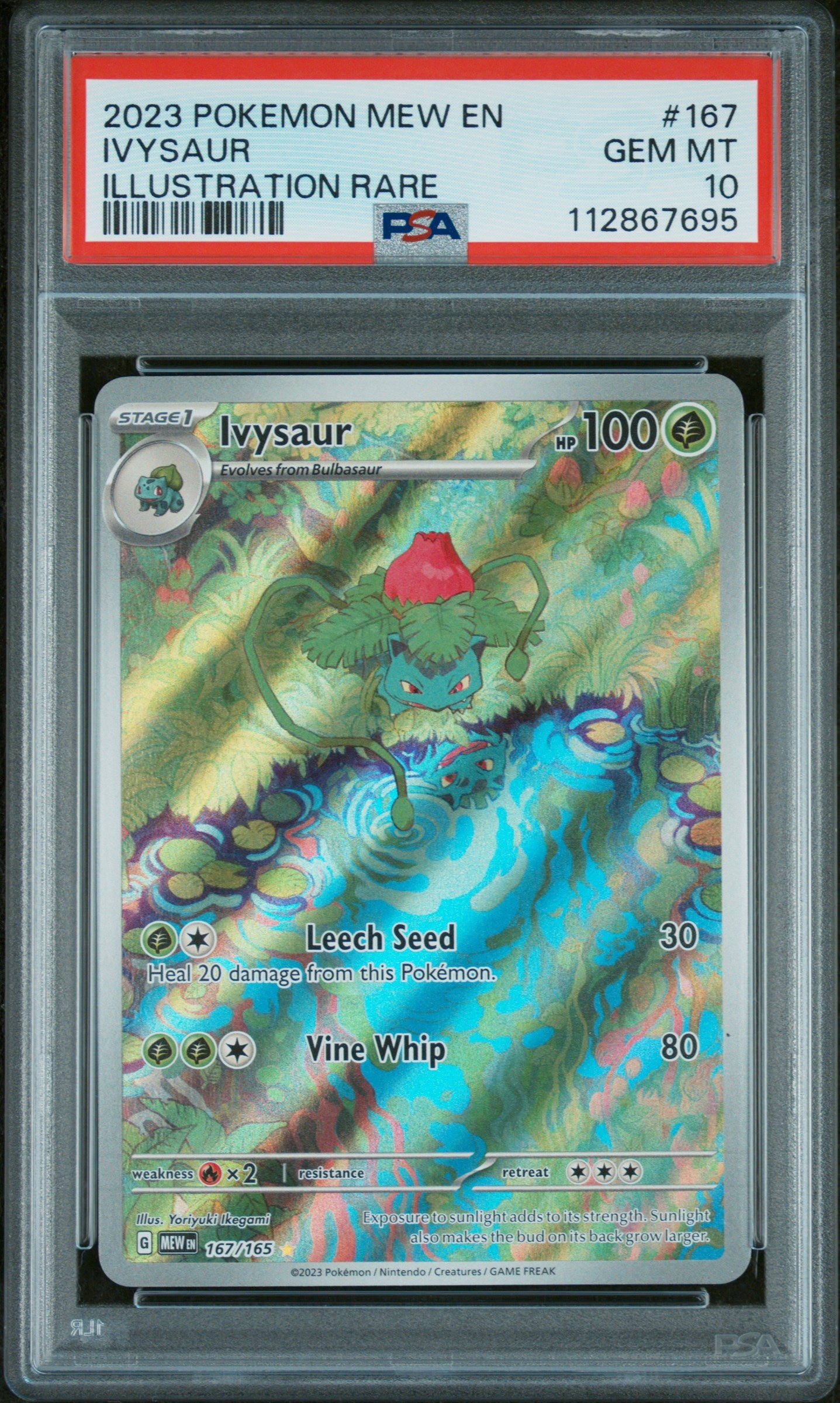 PSA10- ivysaur -#167