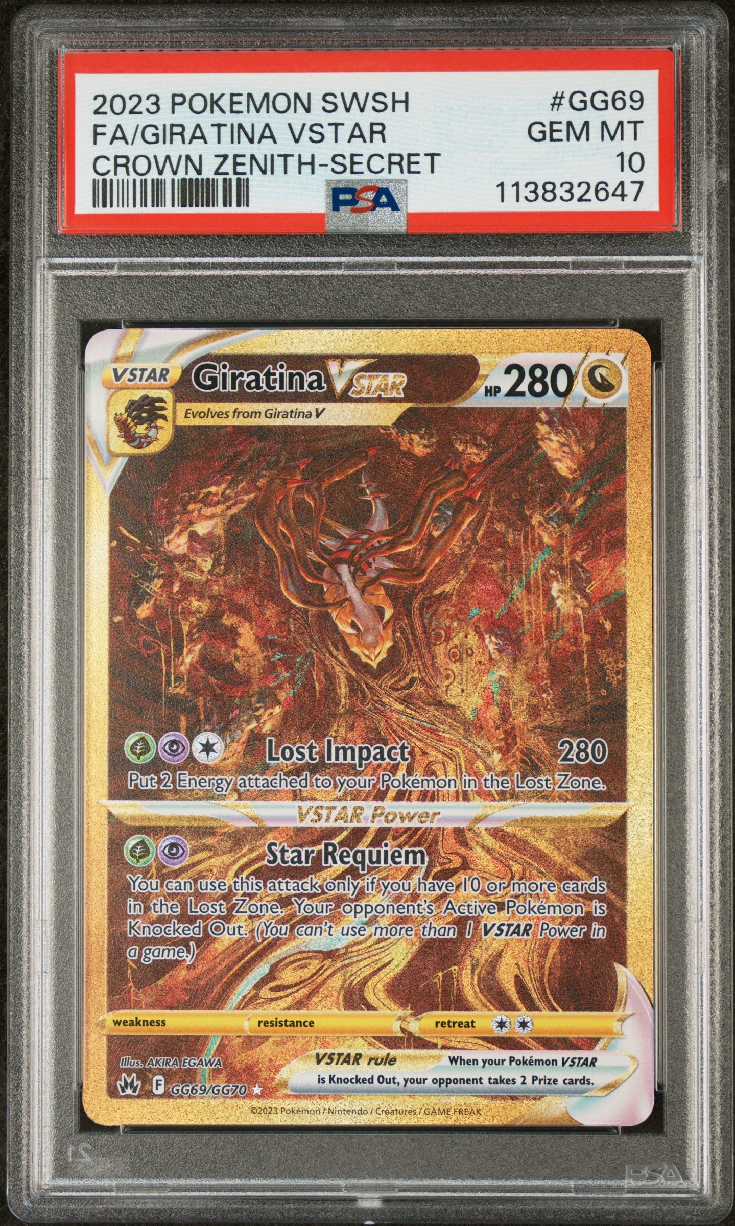 PSA10- giratina vstar -#GG69