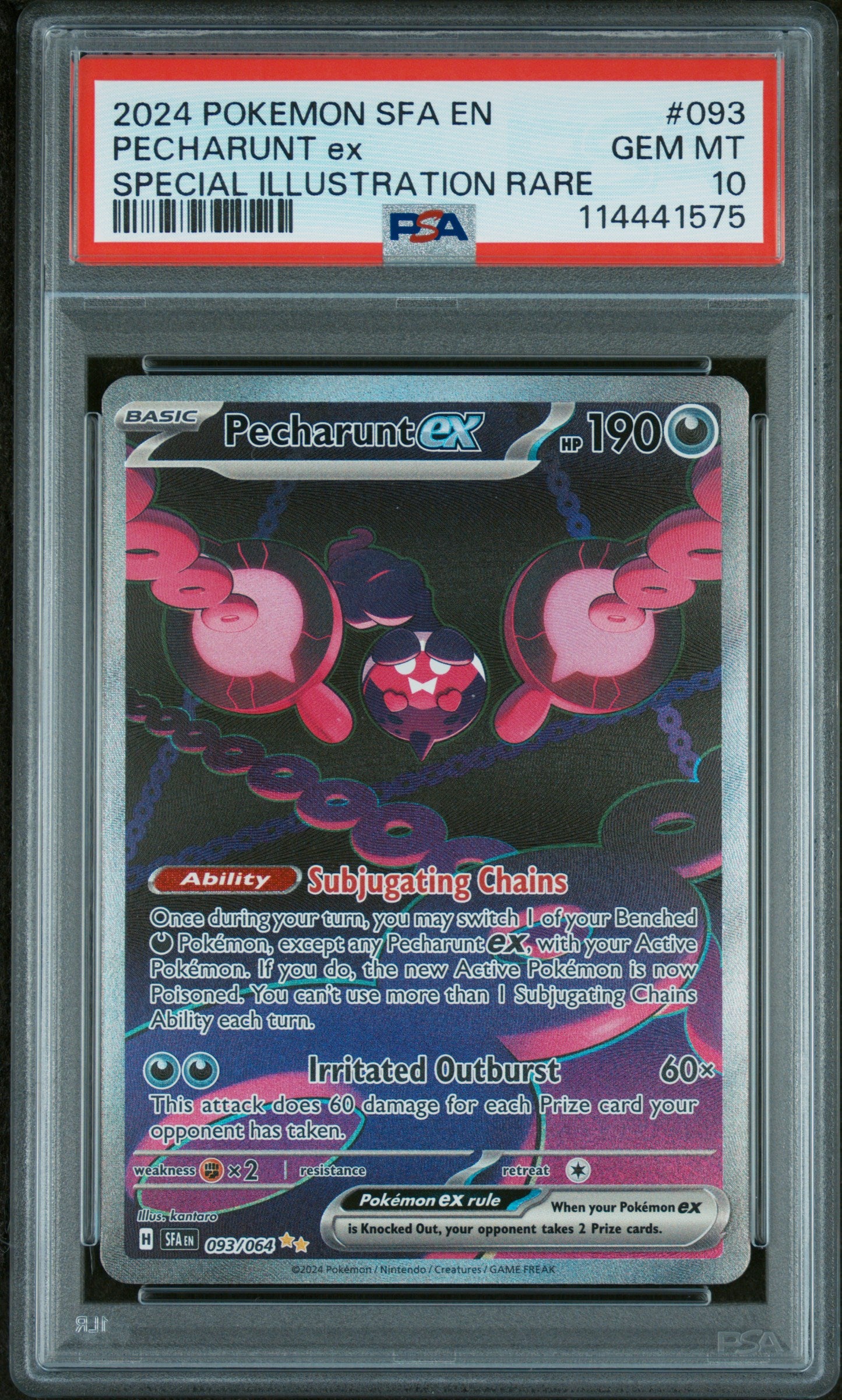 PSA10- pecharunt ex -#093