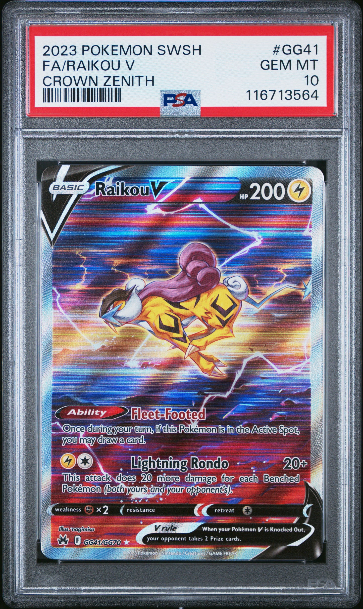 PSA10- raikou v -#GG41