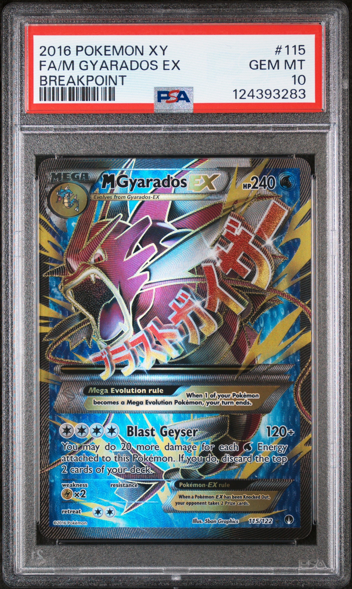 PSA10- m gyarados ex -#115