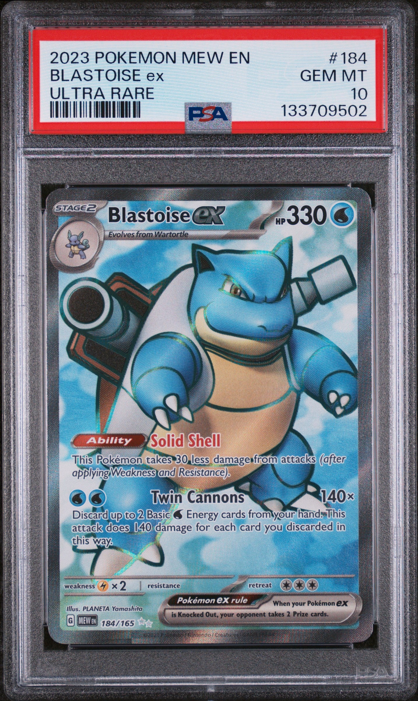 PSA10- blastoise ex -#184