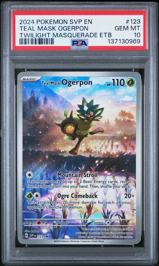 PSA10- teal mask ogerpon -#123