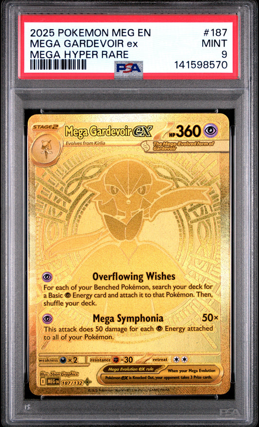 PSA9- mega gardevoir ex -#187