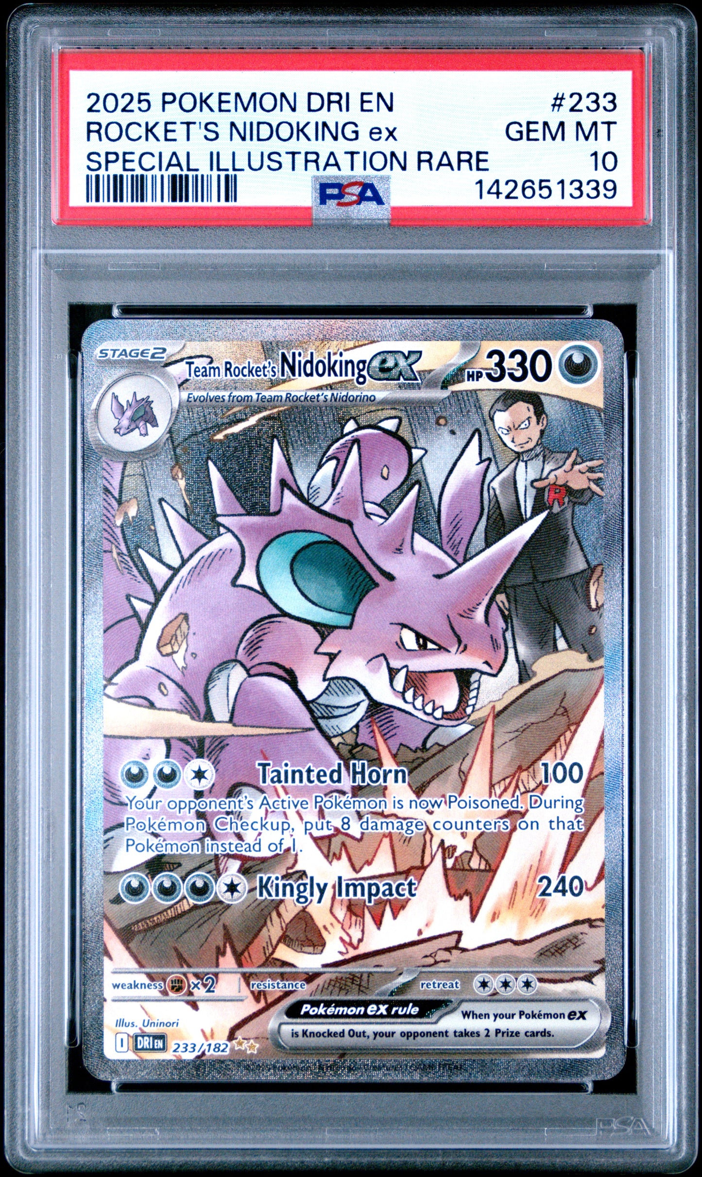 PSA10- team rocket's nidoking ex-#233
