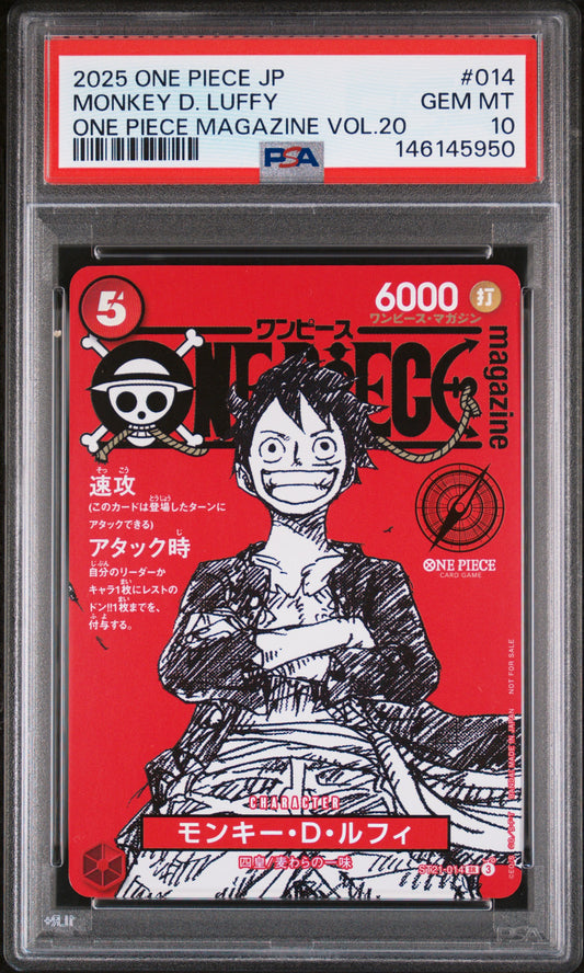 PSA10- monke D luffy -#014 （5950）