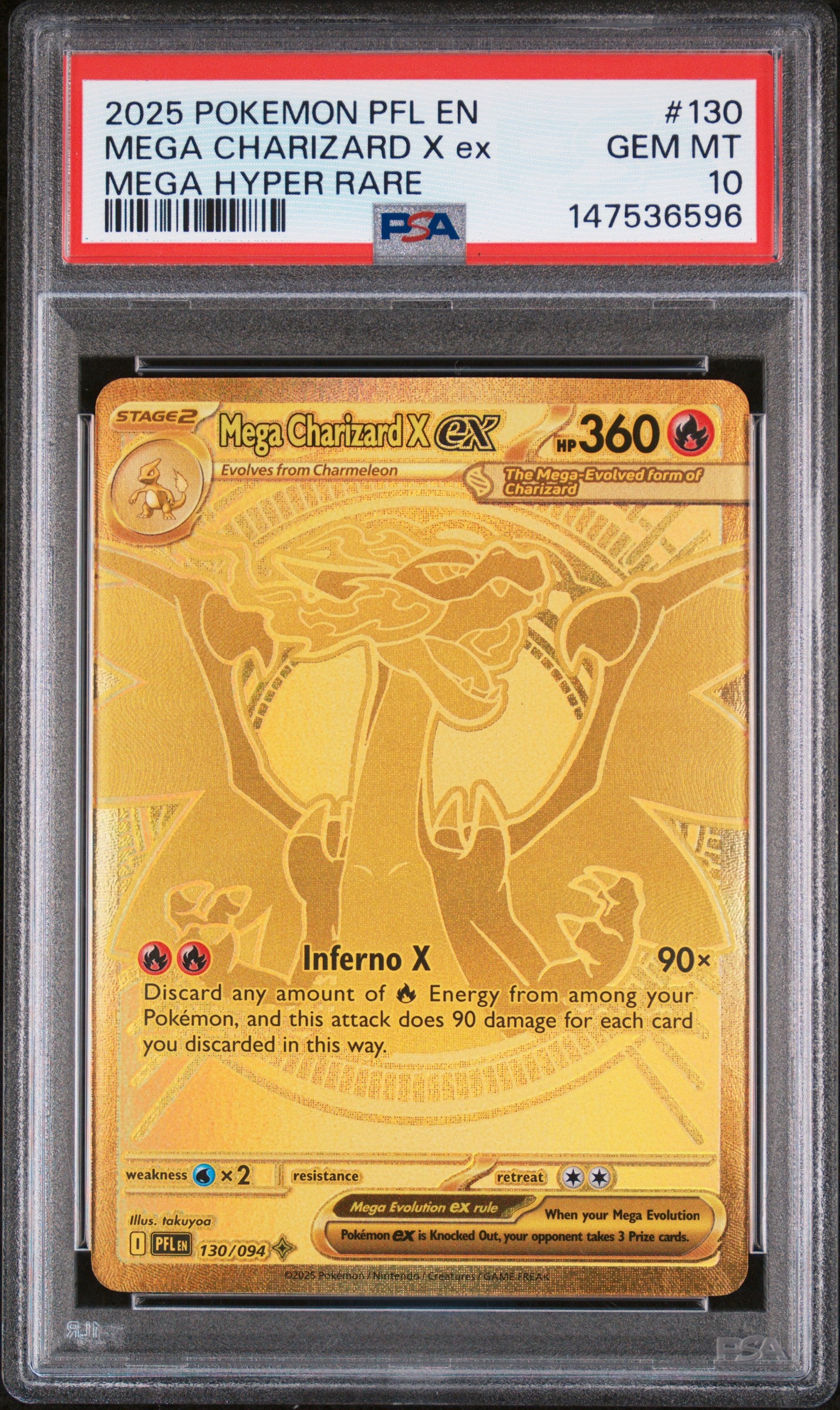 PSA10- mega charizard ex -#130 (6596)