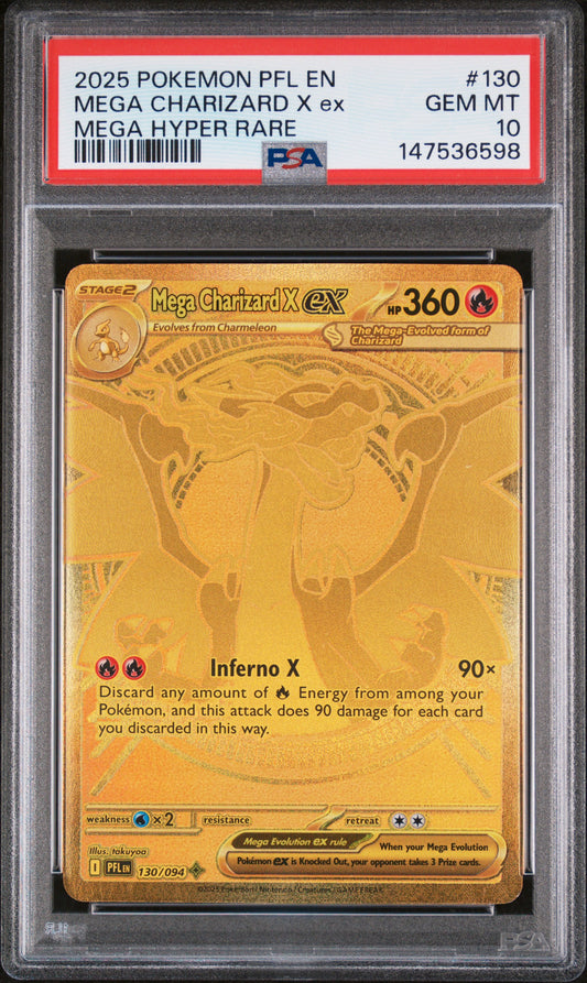 PSA10- mega charizard ex-#130 (6598)
