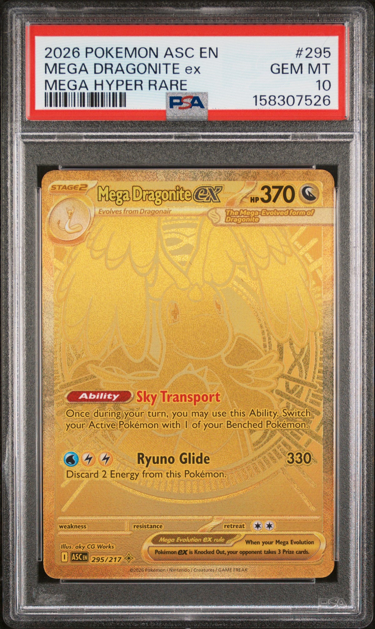 PSA10- mega dragonite ex -#295