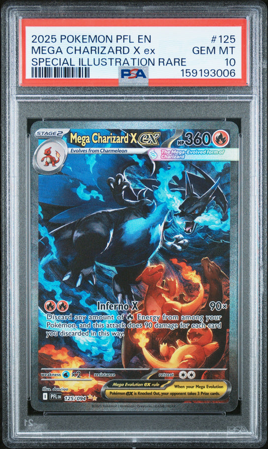 PSA10- mega charizard x ex -#125 (3006)