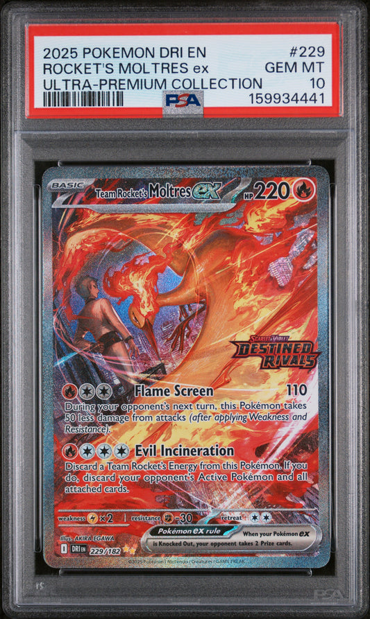 PSA10- team rocket's moltres ex -#229 （4441）