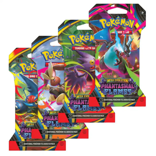 Pokémon ME02 Phantasmal Flames Sleeved Booster Packs （STYLE MAY VARY)