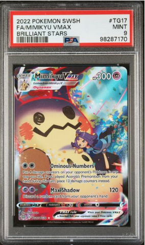 PSA9-mimikyu vmax #TG17