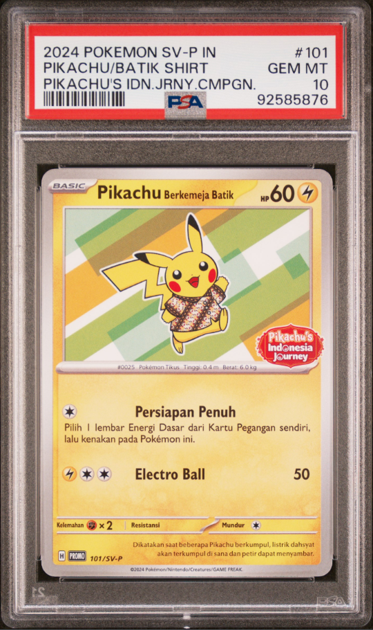 PSA10-PIKACHU berkemeja batik-#101