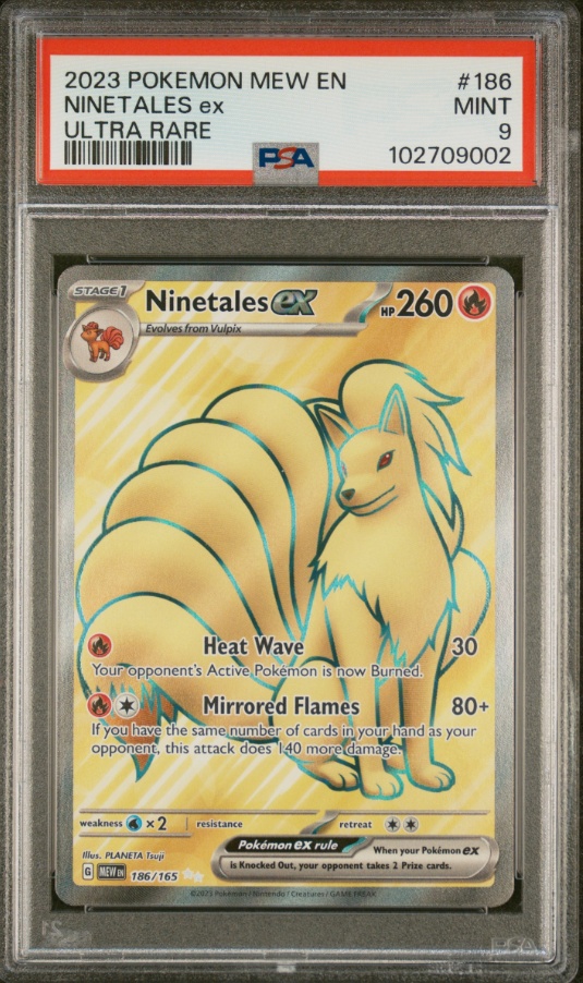 PSA9-NINETALES ex-#186