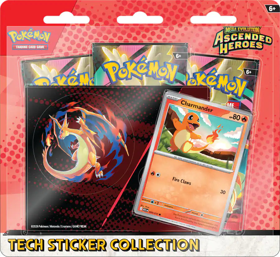 Pokemon TCG Mega Evolution Ascended Heroes Tech Sticker Collection (style may vary）