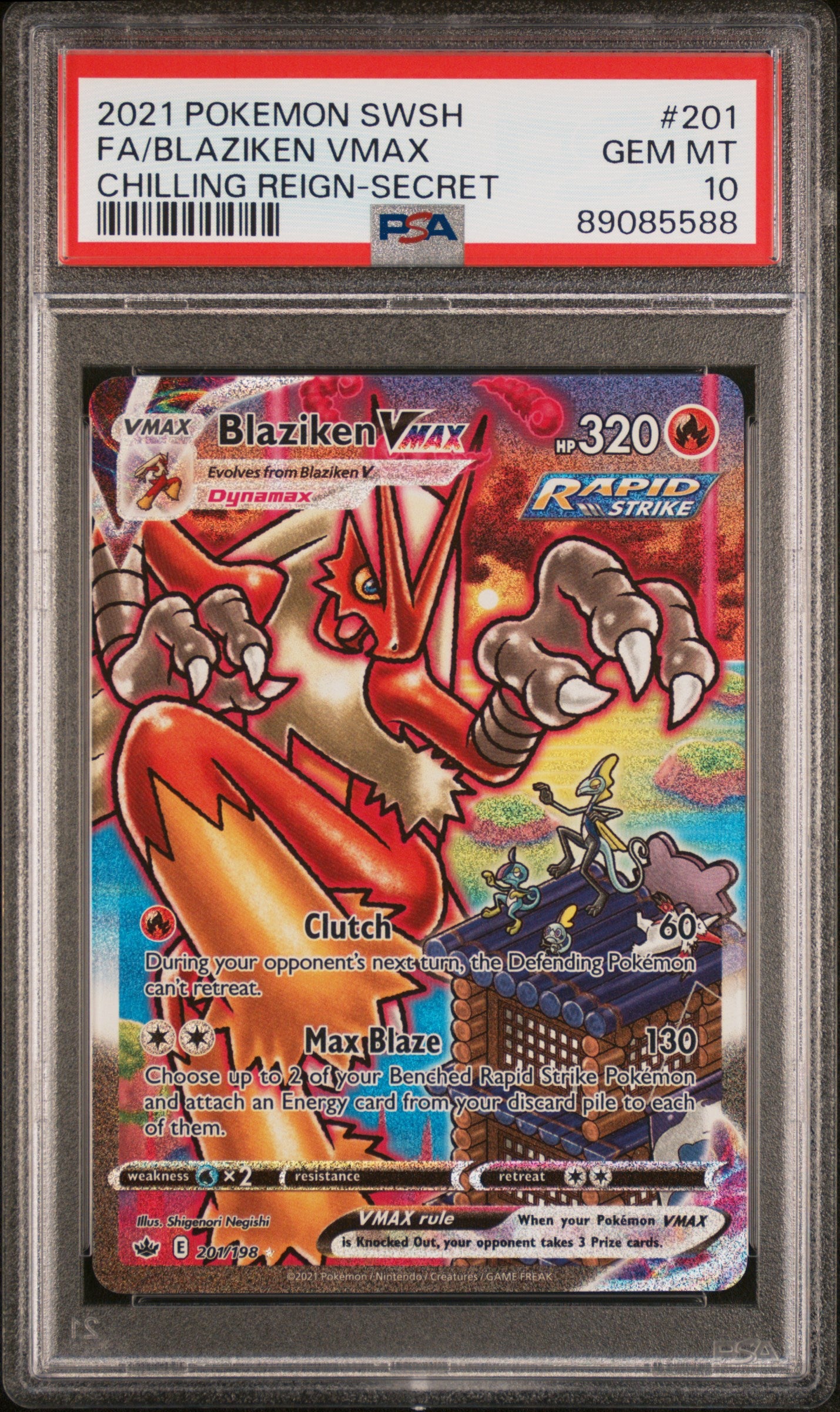 PSA10- blaziken vmax -#201